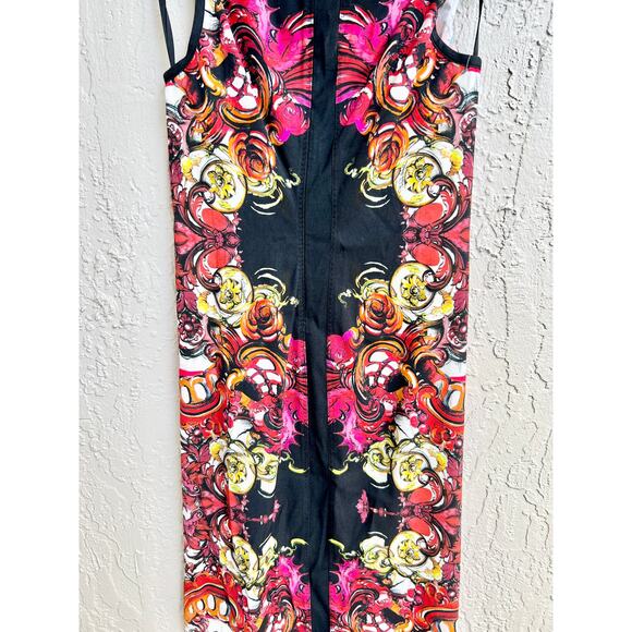 Roberto Cavalli Sleeveless Printed Sheath Mini Dress Multi Women's IT 42 / US 4 - Picture 6 of 6